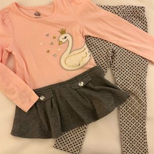 Kids Headquarters 2 pc Swan Princess Set